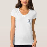 Ladies boat captain name navy anchor polo shirt<br><div class="desc">Personalised ladies boat captain name anchor polo shirt. Nautical clothing with navy blue and white anchor and custom name or monogram initial letters. Maritime Birthday gift idea for sailor men and women. Make your own for skipper mum, aunt, mother, sister, dad, father, grandpa, uncle, son, friend, stepfather, stepdad etc. Vintage...</div>