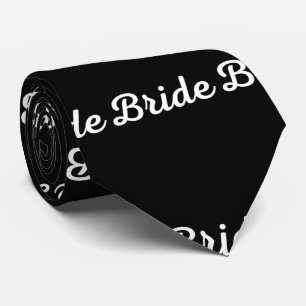 Ladies Bride Themed Black Wedding Tie 