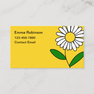 Ladies Bright Floral Contact Business Cards