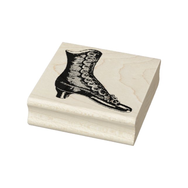 Ladies Button-Up Victorian Boot Rubber Art Stamp (Stamp)