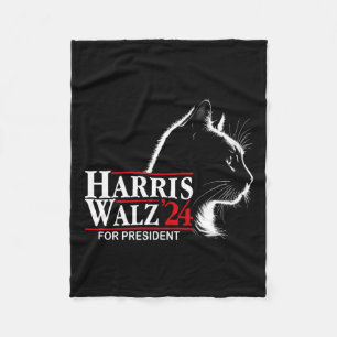 Ladies Cat Harris Wheimer 24 For President Electio Fleece Blanket