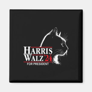 Ladies Cat Harris Wheimer 24 For President Electio Magnet