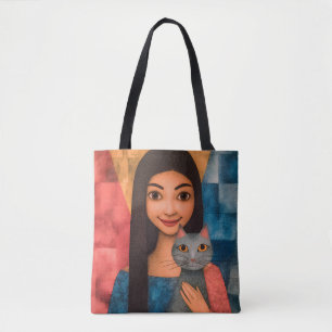 Ladies & Cats – Vintage Portrait Collection 1 Tote Bag