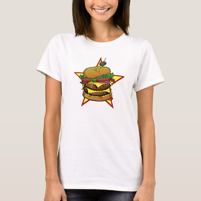 Ladies Cheeseburger Tee (Front)