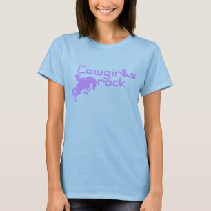 Ladies Cowgirls Rock Baby Doll Fitted T-Shirt