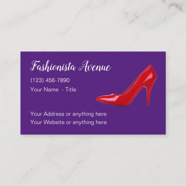 Ladies Fashion And Beauty Business Card (Front)