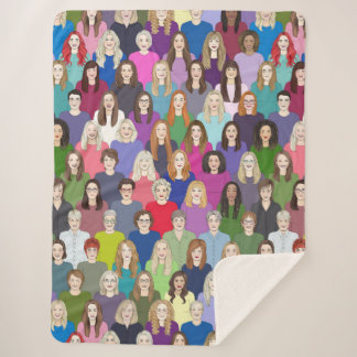 ladies & feminists sherpa blanket