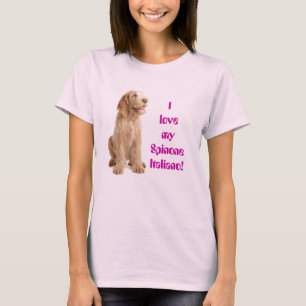 ladies fitted tee - I love my Italian Spinone...