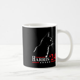 Ladies For Kamala Funny Cat 2024 President Kamala Coffee Mug