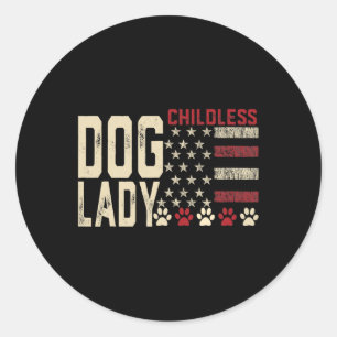 Ladies For Kamala Funny Dog 2024 President Kamala  Classic Round Sticker