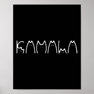 Ladies For Kamala Harris Cat Lettering 2024 Electi Poster