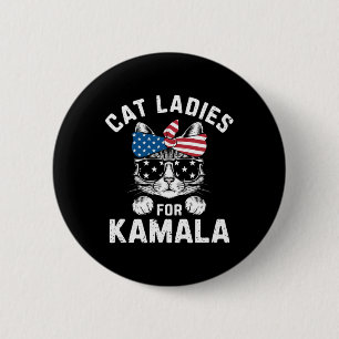 Ladies For Kamala Patriotic Support  6 Cm Round Badge