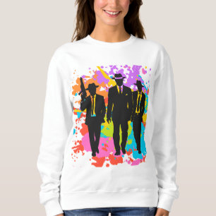 Ladies Gangster Chic Long Sleeve Top