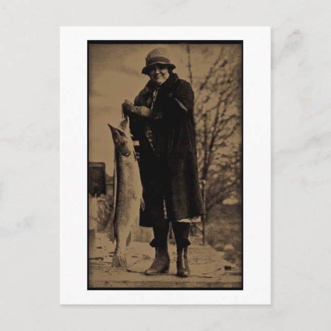 Ladies Get the Big Ones! Postcard (Front)