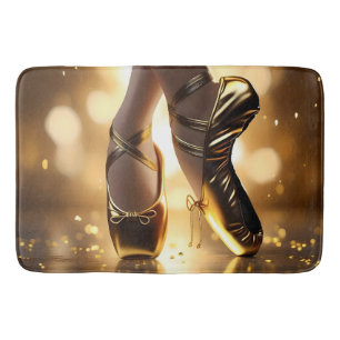 Ladies Gold Ballet Shoes, Bath Mat