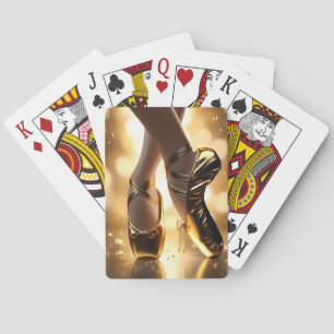 Ladies Gold Ballet Shoes, Playing Cards