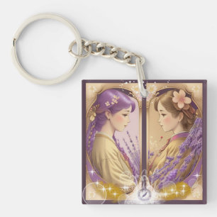 Ladies Gold Schmidt Stationery Key Ring