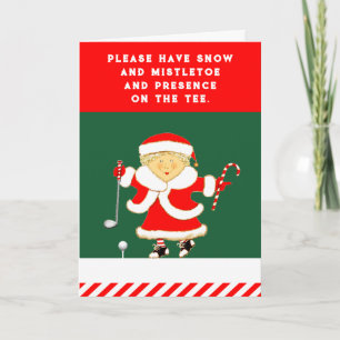 Ladies Golf Christmas Holiday Card