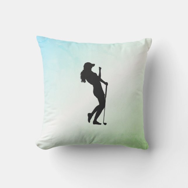 Ladies Golf Green Cushion (Front)