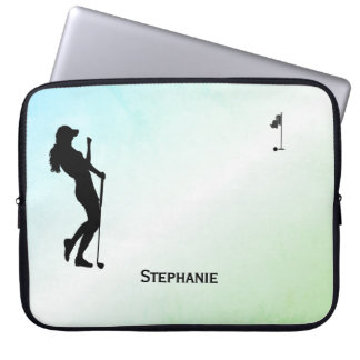 Ladies Golf Green Personal Laptop Sleeve