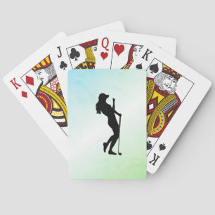 Ladies Golf Green Playing Cards