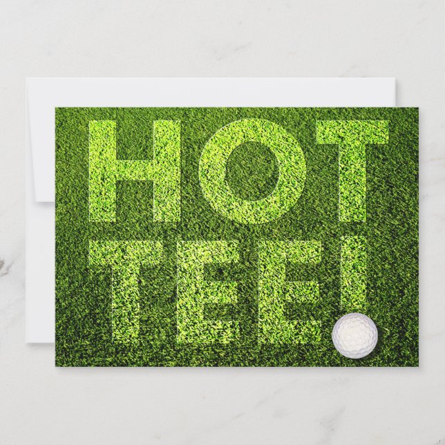 Ladies Golf "Hot-tee" Birthday Party Invitation (Front)