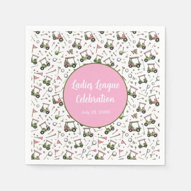 Ladies Golf League Celebration Napkin (Front)