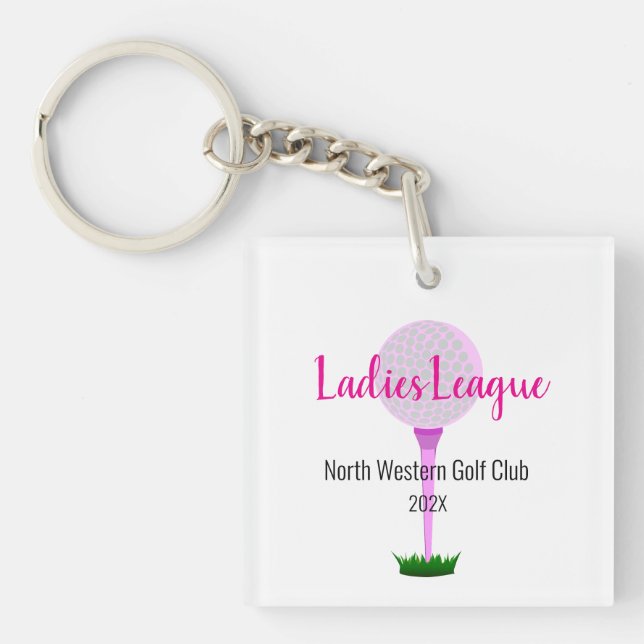 Ladies Golf League Custom Acrylic Keychain (Front)