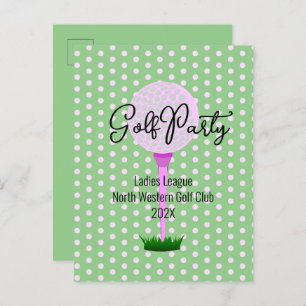Ladies Golf League Golf Party Invitation Postcard