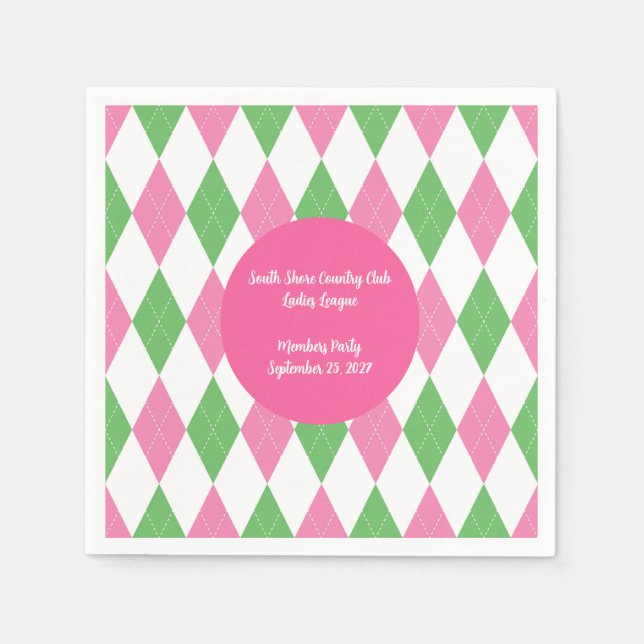 Ladies Golf League Party Napkins (Front)