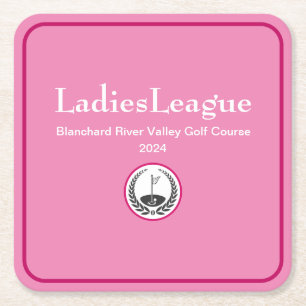 Ladies Golf League Party Paper Coaster