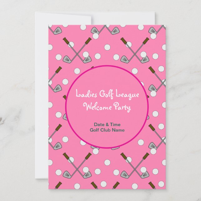 Ladies Golf League Party Paper Invitation (Front)