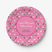 Ladies Golf League Party Paper Plate