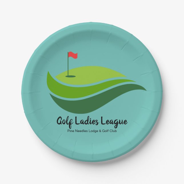 Ladies Golf League Party Paper Plate (Front)