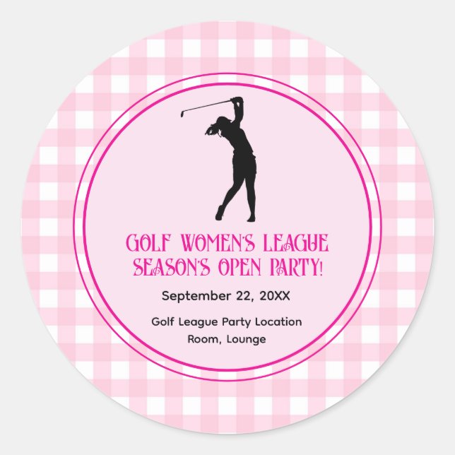 Ladies Golf League Party Sticker (Front)