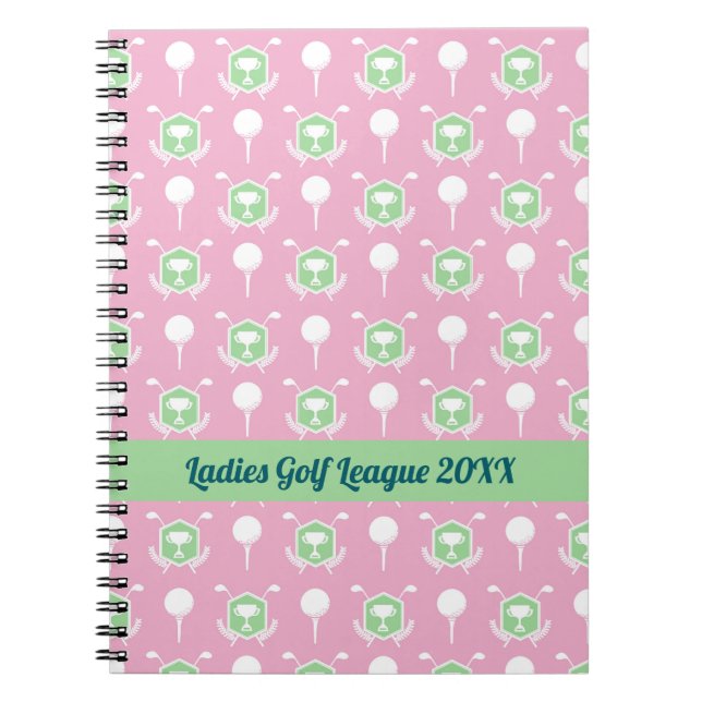 Ladies Golf League Spiral Notepad Notebook (Front)