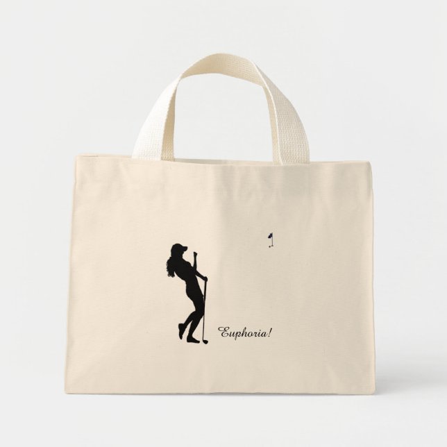 Ladies Golfer Personal  Mini Tote Bag (Front)