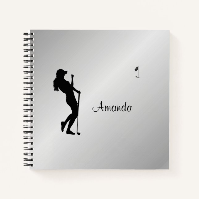 Ladies Golfer Personal  Notebook (Front)