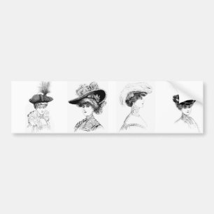 Ladies' Hat Bumper Sticker