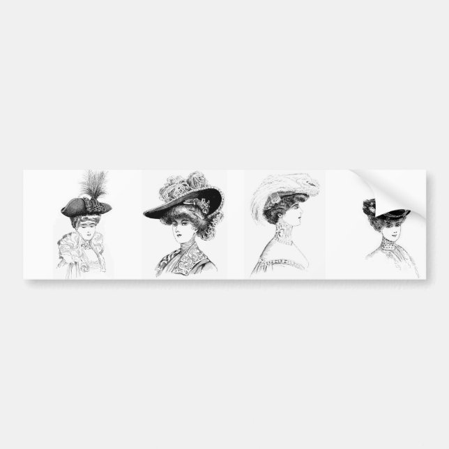 Ladies' Hat Bumper Sticker (Front)