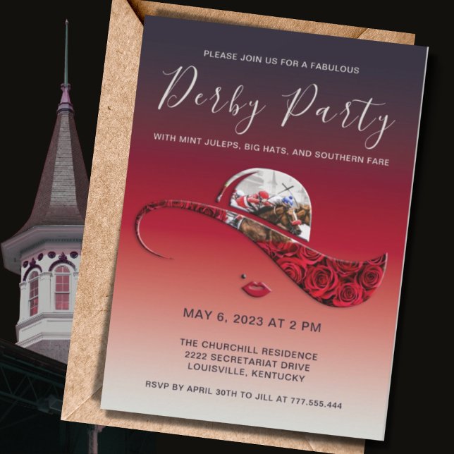 Ladies Hat Derby Party Invitation (Creator Uploaded)