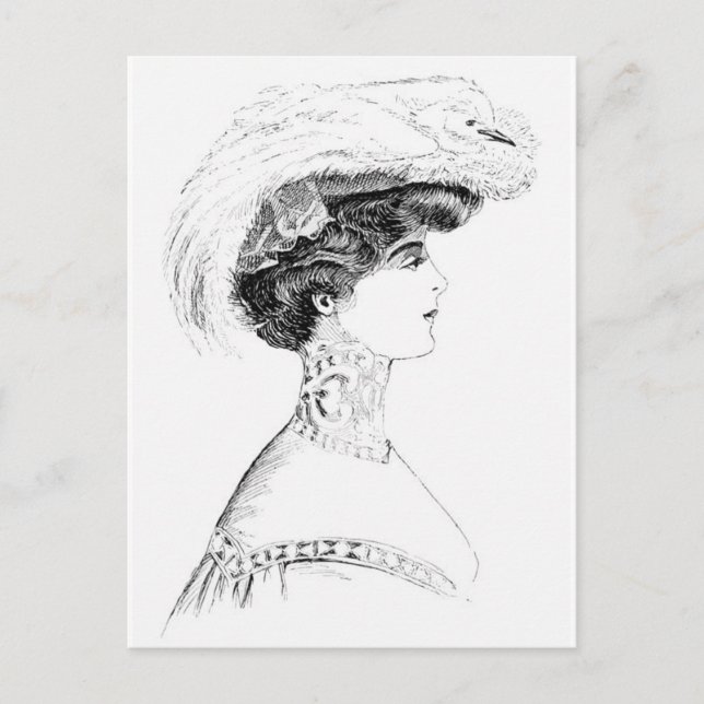 Ladies' Hat Postcard (Front)