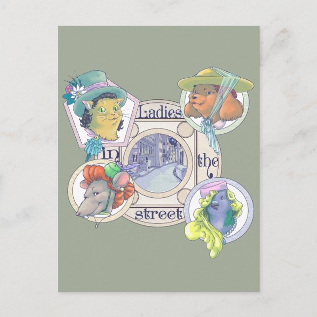Ladies in the street Postcard (Front)