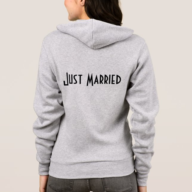 Ladies Just Married Hoodie (Back)