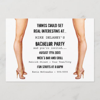 Ladies Legs Bachelor Party Invitations
