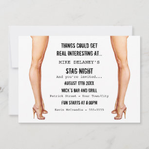Ladies Legs Stag Night Invitations