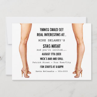 Ladies Legs Stag Night Invitations