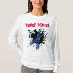 Ladies' 'Never Forget-DWH' fitted hoodie T-Shirt