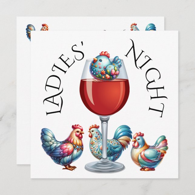 LADIES' NIGHT, etc. Invitation (Front/Back)