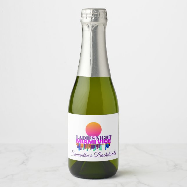 Ladies Night Mini Sparkling Wine Bottle Labels  (Front)